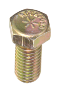 1/4-20 x 4 - Zinc / Yellow Plated Heat Treated Alloy Steel - Cap Screws - Hex - Industrial Tool & Supply