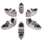 Hard Top Jaws for Scroll Chuck 25" 6-Jaw 6 Pc Set - Industrial Tool & Supply