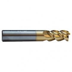 4mm TuffCut SS 3 Fl High Helix TiN Coated Center Cutting End Mill - Industrial Tool & Supply