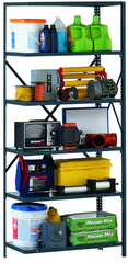 36 x 18 x 85'' (6 Shelves) - Open Style Add-On Shelving Unit - Industrial Tool & Supply