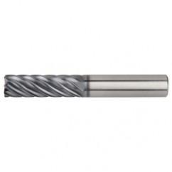 1x1x5x7-1/2 .060R 7FL Carbide End Mill-Round Shank-AlTiN - Industrial Tool & Supply