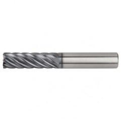 1x1x5x7-1/2 .060R 7FL Carbide End Mill-Round Shank-AlTiN - Industrial Tool & Supply