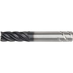 3/4x3/4x1-1/2x4 .250R 5FL Carbide End Mill-Weldon Shank-AlTiN - Industrial Tool & Supply