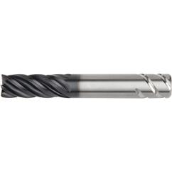 3/8x3/8x1x2-1/2 .030R 5FL Carbide End Mill-Round Shank-AlTiN - Industrial Tool & Supply