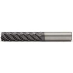 5/8x5/8x2-1/2x5-1/4 .030R 5FL Carbide End Mill-Round Shank-AlTiN - Industrial Tool & Supply