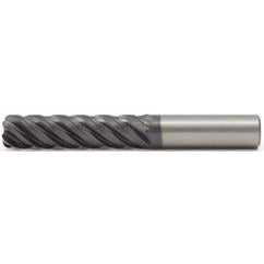 3/8x3/8x1-1/2x4 .015R 5FL Carbide End Mill-Round Shank-AlTiN - Industrial Tool & Supply