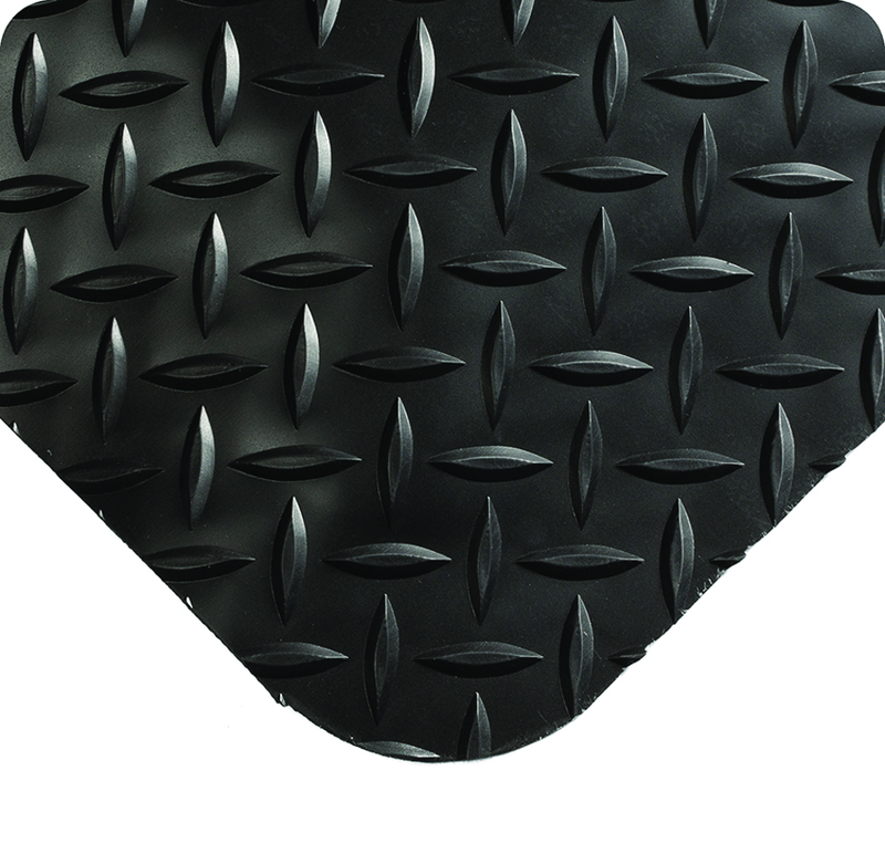 Diamond-Plate Select 19/16" x 2' x 3' Black Work Mat - Industrial Tool & Supply