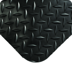Diamond-Plate Select 19/16" x 4' x 75' Black Work Mat - Industrial Tool & Supply