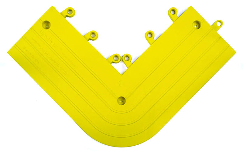 ErgoDeck Single Outside Corner - 6' x 15' x 15' (Yellow) - Industrial Tool & Supply