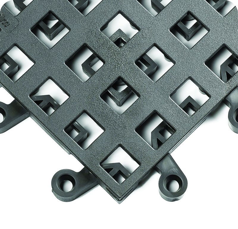 ErgoDeck General PupposeÂ Open Egronomic TilesÂ 18" x 18" x 7/8" Thick (Charcoal) - Industrial Tool & Supply