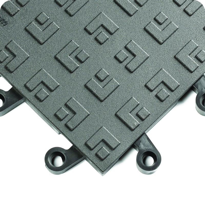 ErgoDeckÂ General Purpose SolidÂ Ergonomic Tiles - 8" x 18" x 7/8" Thick - Charcoal - Industrial Tool & Supply