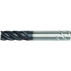 1/4x1/4x3/8x2 .030R 5FL Carbide End Mill-Round Shank-AlTiN - Industrial Tool & Supply