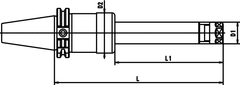CAT 50 x PG 25 x 14 XL CAT powRgrip Toolholder - Industrial Tool & Supply