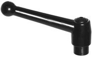 70602, Clamp Lever Size 5 Zinc Ball Style with Steel Insert, Screw and Spring tapped 5/8-11 - Industrial Tool & Supply