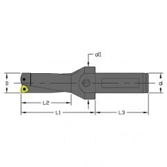 UD-1500-2D-125 - 1.5" Dia - Indexable Drill - Coolant Thru - Industrial Tool & Supply