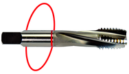 1/4-20 Dia. - H3 - 3 FL - Std Spiral Flute Tap - Red Ring - Industrial Tool & Supply