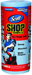 Case of 30 Rolls Blue Shop Wipers (55 sheets/roll) - Industrial Tool & Supply