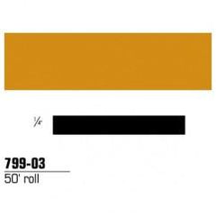 1/4X50' REFLECT STRIPING TAPE GOLD - Industrial Tool & Supply