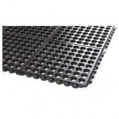 3' x 3' x 5/8" Thick Drainage Mat - Black - Industrial Tool & Supply