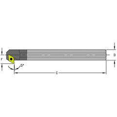 A06J SDXCR2 Steel Boring Bar w/Coolant - Industrial Tool & Supply