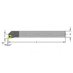 E06M SCLPR2 Solid Carbide Boring Bar w/Coolant - Industrial Tool & Supply