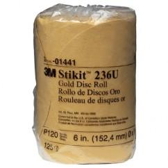 6 - P120 Grit - 236U Disc Roll - Industrial Tool & Supply