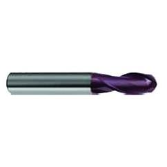 1/2" Dia. - 4-1/2" OAL - 30 Helix Super-A CBD Ball Nose EM - 2 FL - Industrial Tool & Supply