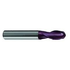 1/2" Dia. - 4-1/2" OAL - 30 Helix Super-A CBD Ball Nose EM - 2 FL - Industrial Tool & Supply